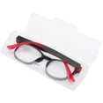 thumbnail image 3 of Gafas de presbicia con estilo para hombres y mujeres, gafas de lectura simples y portátiles para personas mayores para leer(+150 Black Red), 3 of 8