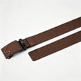 thumbnail image 5 of Men Nylon Canvas Automatic Buckle Belt, Quick Release Tactical Webbing Belt Outdoor Casual Adjustable Waist Strap for Jeans Pants Brown, 5 of 5