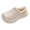 Khaki, variant on Fleece Lined Waterproof EVA Backless Mule Clogs for Women Garden Shoes Chunky Anti-Slip Winter Warm Slip on Slippers House Snow Booties Indoor Outdoor Cold Weather