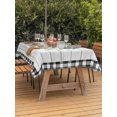 thumbnail image 3 of Outdoor Tablecloth with Umbrella Hole for Patio/Picnic/Party/Camping, Summer Lemon Waterproof Table Cloth Rectangle Table Cover Washable, Potted Plant Black Plaid Vintage Wood (52"x 70"), 3 of 8