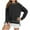 Black, variant on Women's Split Side High Low Crewneck Sweatshirts Casual Fall Pullover Loose Long Sleeve Cute Tee Tops White M