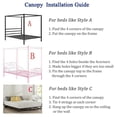 thumbnail image 3 of Cama con dosel Mengersi para niñas y niños pequeños con cama doble, color rosa, 3 of 4