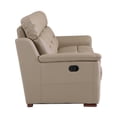 thumbnail image 3 of Titan Furnishings 90" Modern Faux Leather Upholstered Sofa in Beige, 3 of 10