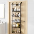 thumbnail image 1 of Over The Door Pantry Organizer, 6-Tier Black Hanging Storage Rack for Kitchen, Bathroom & Laundry Room, 1 of 8