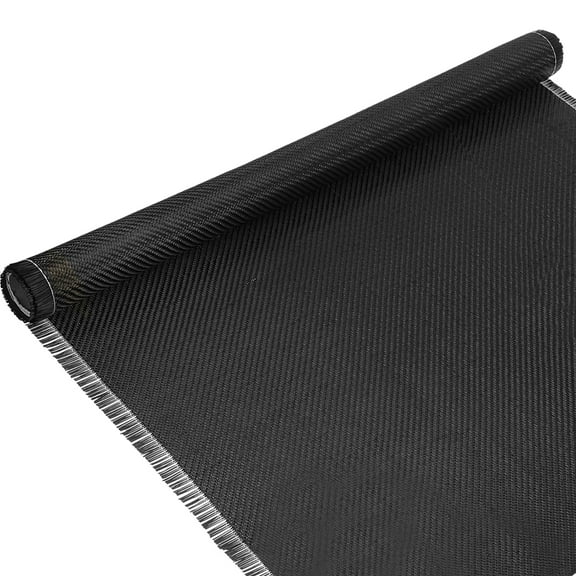 Uxcell Carbon Fiber Fabric 4.3ft x 23.6" Carbon Fiber Sheet Roll 2x2 Twill Weave 3K 220g Black 2pcs