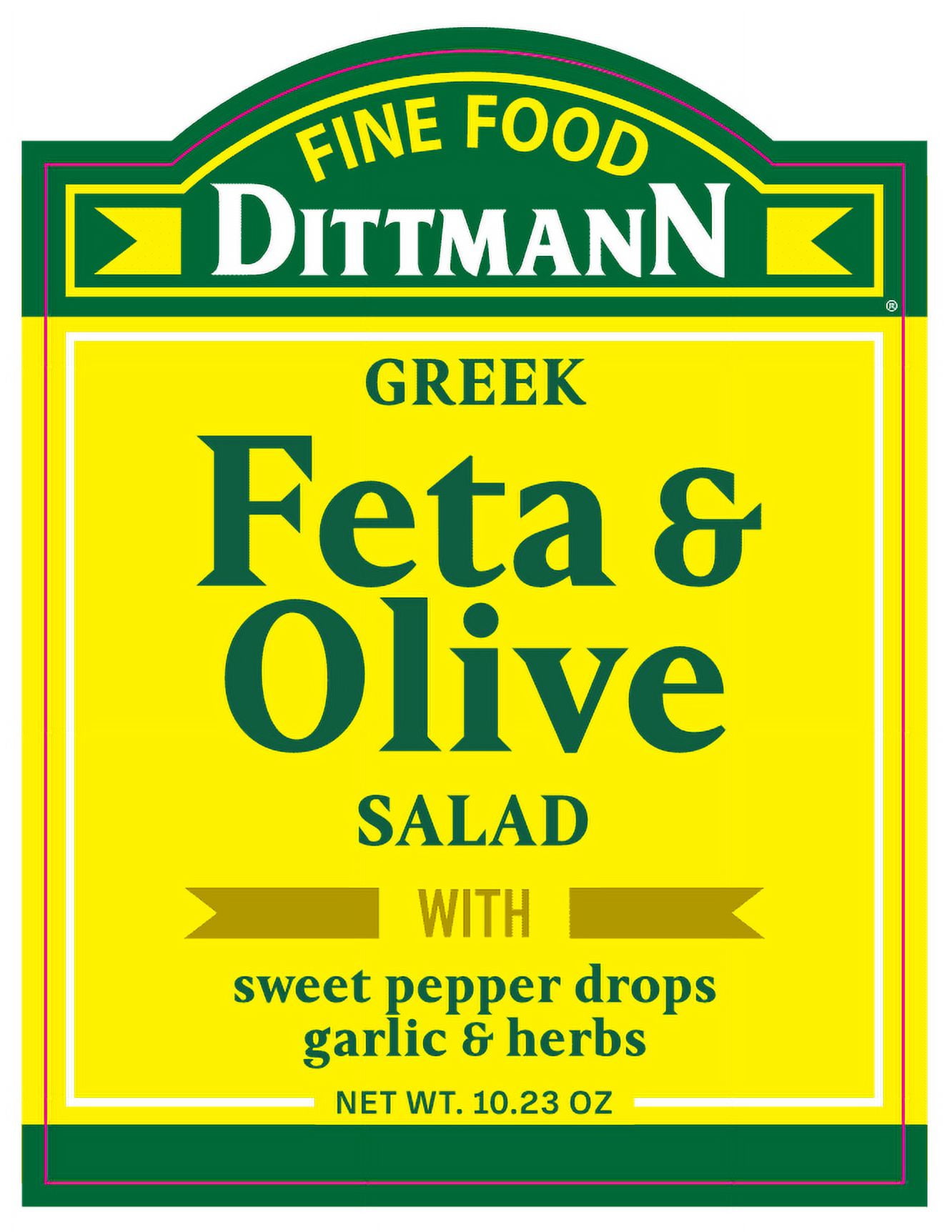 Fine Food Dittmann Greek Feta with Queen Olives and Sweet Pepper Drops Marinated with Herbs