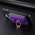 thumbnail image 3 of Allytech Magsafe Wallet Card Holder for iPhone 15 14 13 12 Series & Other Cell Phones, PU Leather Cards Holder Wallet with Ring Holder Kickstand Purse, Purple, 3 of 4