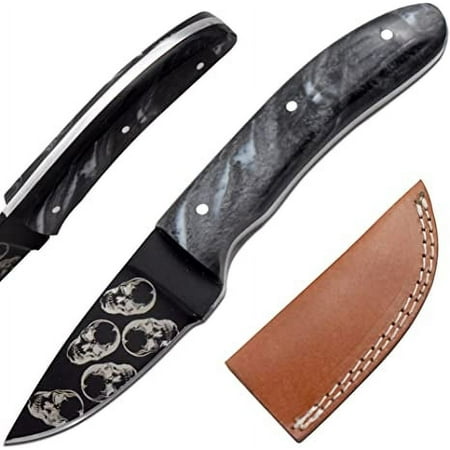 Old Ram Handmade Fixed Blade Skinner Knife With Leather Case