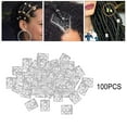 thumbnail image 1 of 100 piezas de extensión de cabello sucio con hebillas de joyería para Colcomx  Hebilla de extensión de cabello, 1 of 8