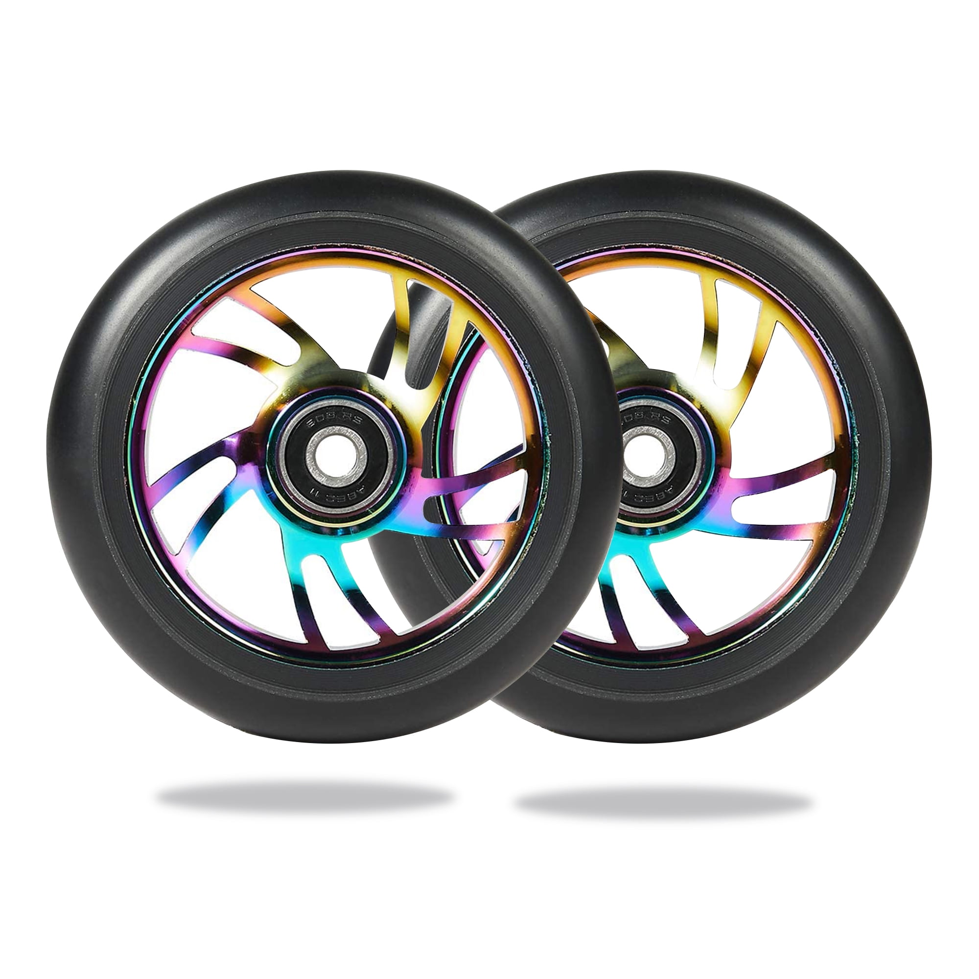 Freedare FREEDARE Scooter Wheels 100mm Pro Stunt Scooter Replacement Wheels  with ABEC Bearings(Blue, Set of 2)