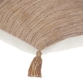 thumbnail image 4 of Parkland Collection Transitional Stripes Brown Square 18" x 18" Pillow, 4 of 6