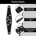thumbnail image 3 of Uxcell 2 Pack Strap Hinges, 3 Inch Shed Door Hinges Heavy Duty Gate Hinge Tee Hinge with Screws for Wooden Fences Yard Doors Barn Gate, Black, 3 of 7