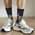 thumbnail image 6 of Fotbe Happy New Year 2024 (5) Pattern Long Socks for Men & Women – Breathable & Stretchy Compression Socks, Ideal for Running, Travel, and Everyday Wear Size 5-11, 6 of 6