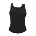 thumbnail image 4 of Fitted Tank Tops for Woman's Sleeveless Cotton Tank Top Form Fitting Neck Ribbed Knit Basic Shirts Tank Tops Black, 4 of 6