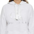 thumbnail image 3 of Calvin Klein Jeans Womens Monogram Logo Tie Dye Block Hoodie (White Silver Combo, Small), 3 of 4