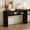 Black, variant on DRNANLIT Rustic Console Table with Fluted Legs, Farmhouse Entryway Sofa Table, Oval Ash Veneer Top, Open Shelf – Espresso