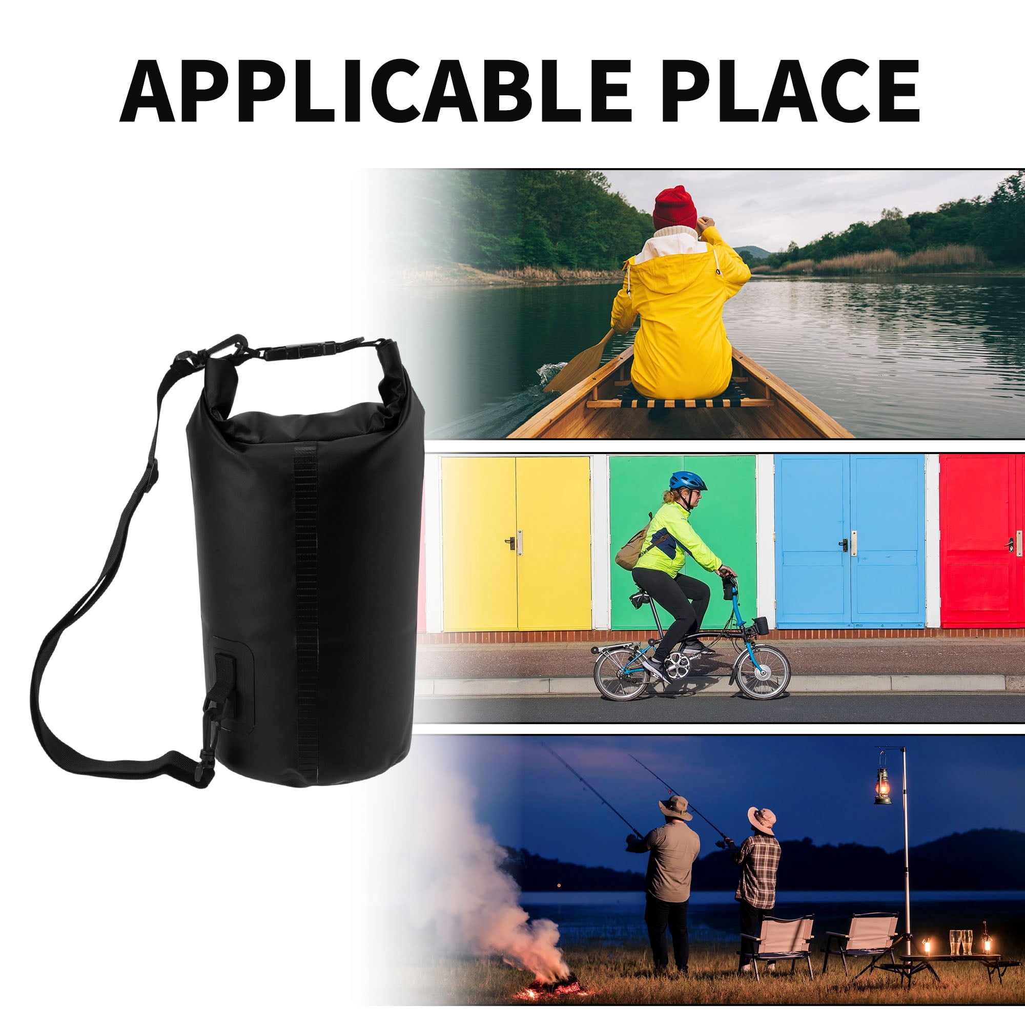 Unique Bargains Durable Waterproof Dry Bag Raven Black