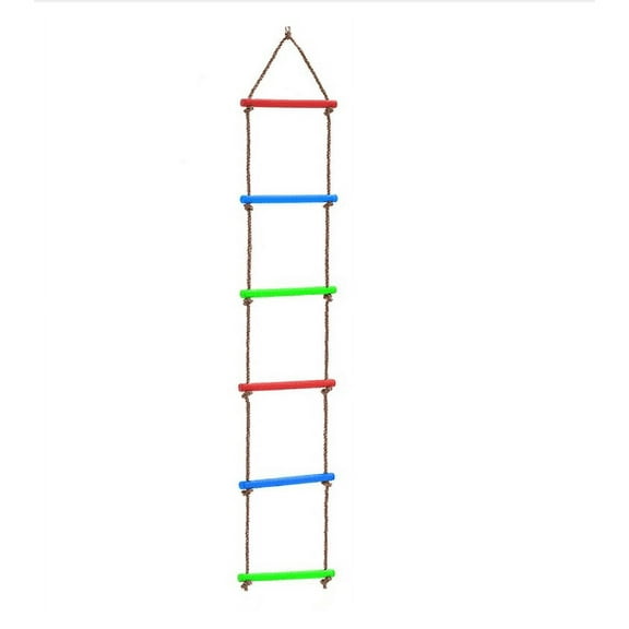 BJBSJSZ Climbing Rope Ladder Ninja Ladder for Kids - Kids Obstacle Course Accessories - Warrior Slackline Ladder, Playground Obstacles Swing Rope Ladder