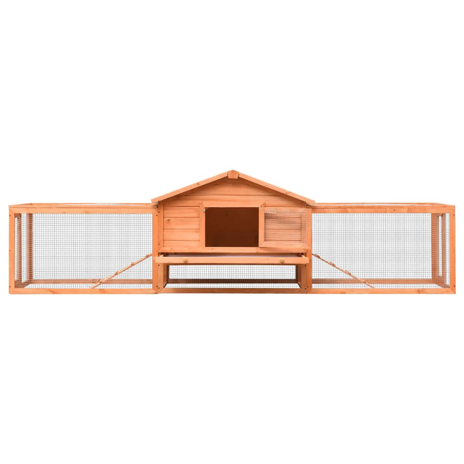Pefilos 122" Multi-Level Wooden Rabbit Hutch with Run Outdoor and Indoor Bunny Condo, Large Rabbit House with Green Roof and Easy-Clean Tray, Orange Pefilos 122" Multi-Level Wooden Rabbit Hutch with Run Outdoor and Indoor Bunny Condo, Large Rabbit House with Green Roof and Easy-Clean Tray, Orange