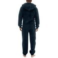 thumbnail image 5 of KKBOTIVE Winter Fuzzy Onesies Pajamas for Men Hoodie Zipper Jumpsuits Loungewear Long Sleeve Warm Romper Adult Fall Winter Loungewear Navy Size: S, 5 of 6