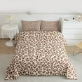 thumbnail image 2 of Manfei Leopard Print Queen Comforter Set,Jungle Animal Bedding Sets,Brown Cheetah Hide Bedding Comforter Set For Girls Boys,Breathable Home Decor Reversible,3pcs, 2 of 8