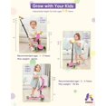 thumbnail image 3 of Scooter / Triciclo Evolutivo 5 en 1 de Equilibrio para Niños, Patinete Multifuncional Convertible con Asiento Desmontable, Guía y Luz LED, Color Rosa, 3 of 6