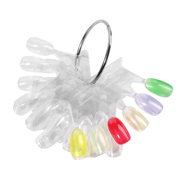 10 hojas en total 60 puntas Nail Stick Nail Art Supplies Nail Art Display y Transparente Zulema palos de muestra de uñas