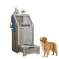 thumbnail image 1 of Yeshouse Comedero para perros con armario y dos tazones elevados, contenedor de comida con tapa abatible, organizador de juguetes y comedero todo en uno para sala y cocina, 1 of 9