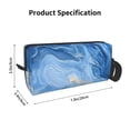thumbnail image 2 of Portable Storage Bag 7.9×3.5×2.4in Simple Design Convenient Storage And Finishing Bag Light Body Can Be Used As A Cosmetic Bag Storage Bag Steelblue Marble_1, 2 of 8