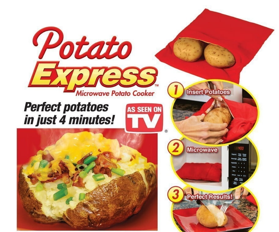 Potato Express Microwave Cooker Bag 4 Minutes Fast Reusable Washable