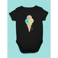 thumbnail image 3 of Cartoon Ice Cream Design Bodysuit Infant -Image by Shutterstock,  Newborn, 3 of 4