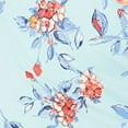 thumbnail image 4 of LOVE SQUARED Womens Aqua Floral Off Shoulder Below The Knee Fit + Flare Dress Plus 1X, 4 of 4