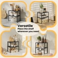 thumbnail image 5 of LEDREM 2-Tier Stackable Kitchen Shelf Organizer – Adjustable Countertop Storage for Spices, Utensils & Cookbooks，Expandable Metal，Wood Design， Black, 5 of 6