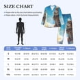 thumbnail image 4 of Honeii Blue Sky Winged Cat Pattern Mens Pajamas Set,2pcs Men's Lounge Long Sleeve Sleep Shirt and Pajama Bottoms Sleepwear Set,Mens Pjs Sets-X-Large, 4 of 7