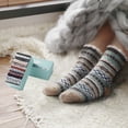 thumbnail image 6 of 5 Pairs Fuzzy Socks For Women Soft Cozy Fluffy Casual Thick Plush Comfy Sleep  Warm Winter Socks Gifts for Women, 6 of 6