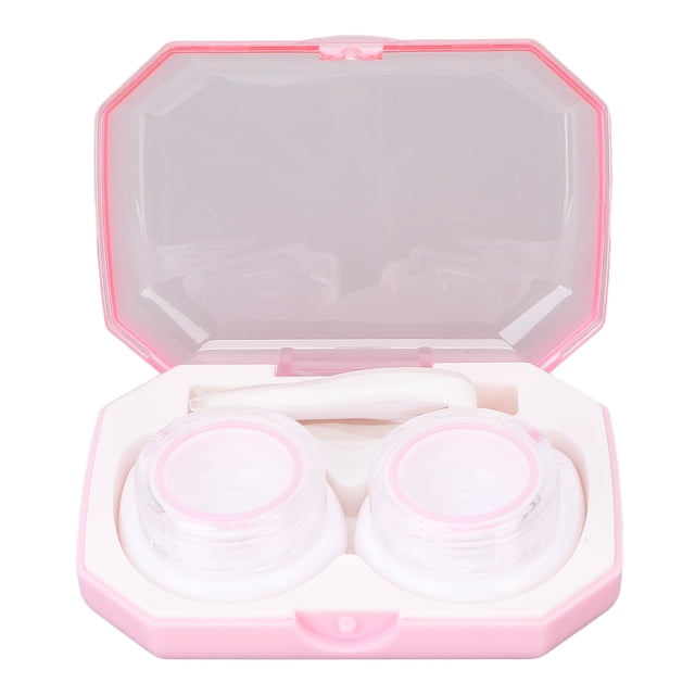 Contenedor para lentes de contacto, estuche para lentes de contacto Lindo soporte para lentes de contacto Kit de caja para lentes de contacto compacto y liviano