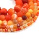 thumbnail image 4 of Xiao Hua piezas de cuentas sueltas de piedra natural a rayas naranjas estilo esmerilado, cuentas redondas de piedra natural, accesorios para pulseras y collares de 6 mm., 4 of 5