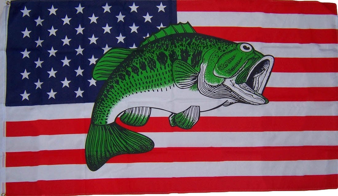 3x5 USA United States Bass Fish Fisher-mans Premium Flag 3'x5
