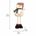 thumbnail image 3 of Vintage Snowman Figurine with Woven Fabric Design and Plaid Scarf, Rustic Christmas Decoration for Home Table Shelf, Holiday Party Gift, 3 of 5
