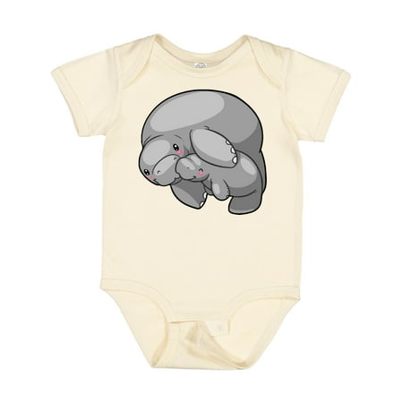 

Inktastic Cute Manatee Family Boys or Girls Baby Bodysuit