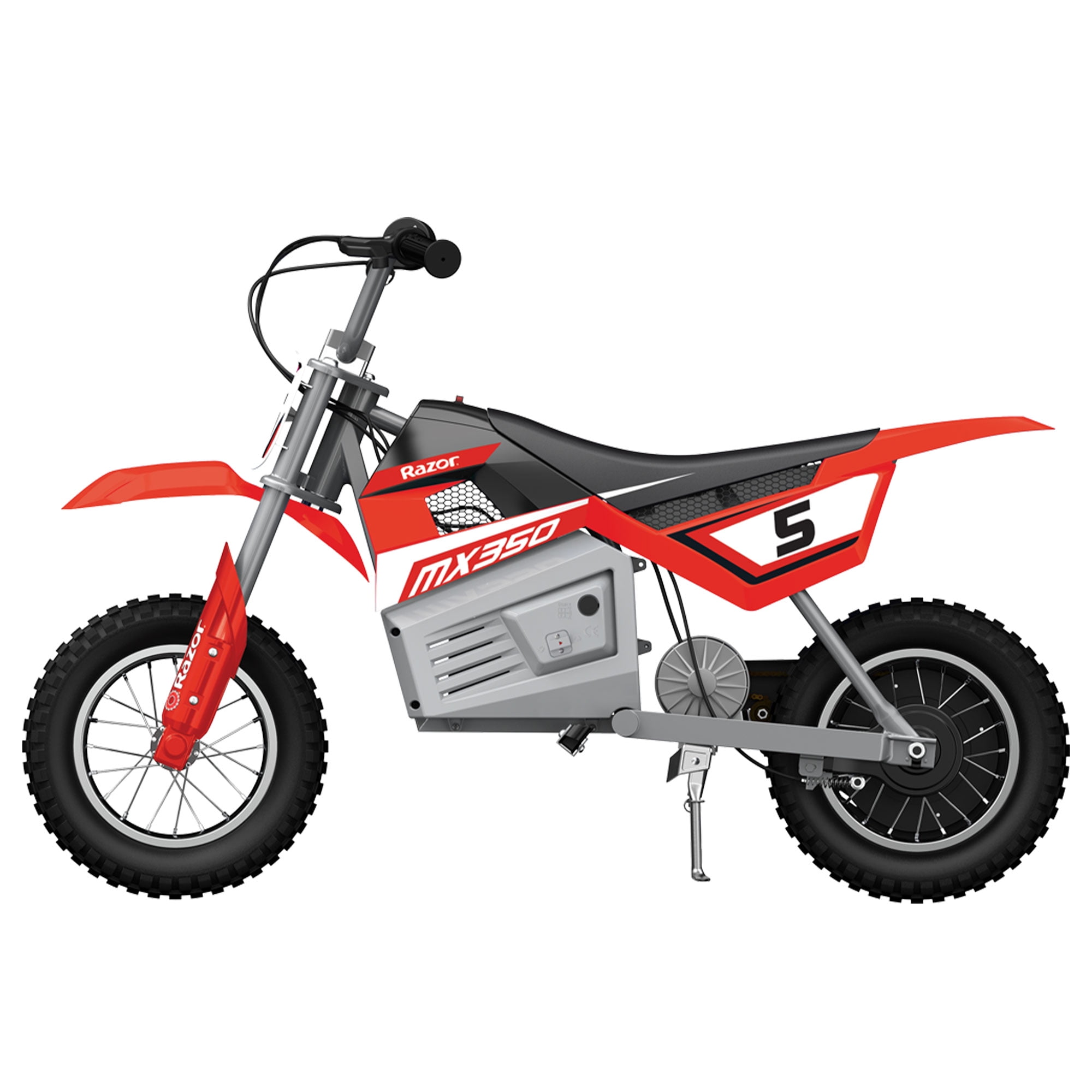 Razor MX350 & MX400 Dirt Rocket Electric Motorcycle Dirt Bike, Black & Red
