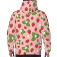 thumbnail image 7 of Lsque Strawberries Pattern Casual Men's Hoodie,Hooded Sweatshirt with Kangaroo Pocket,Pullover Hoodie-XX-Large, 7 of 7