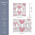 thumbnail image 2 of Yayeee Toggle Light Switch Wall Plate 3-Gang 6.37"x4.48" Decorative Outlet Cover, Hand Drawn Hearts, 2 of 7