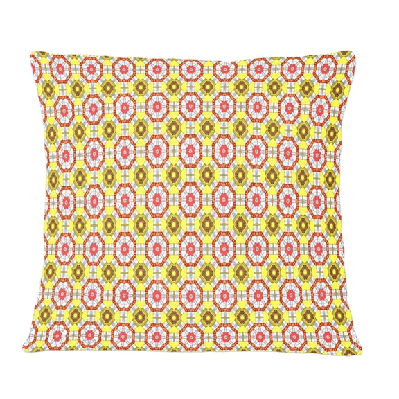 Designart Retro Ethnic Abstract Kaleidoscope Design' Mid-Century Modern Throw Pillow - 12x20