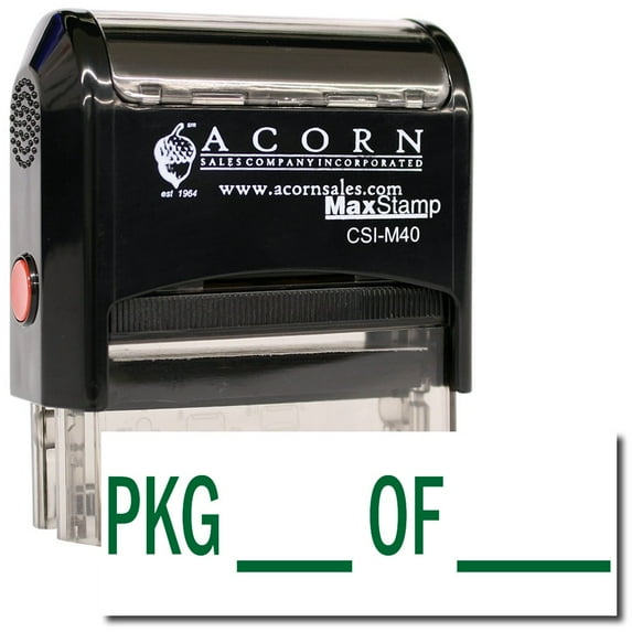 Large Self-Inking Pkg ___ Of ____ Stamp with Burgundy Ink