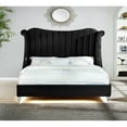 thumbnail image 3 of Tulip King 6 Pc Vanity Upholstery Bedroom Set Made With Wood In Black, 3 of 24