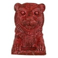 thumbnail image 2 of Ancient Egyptian Red Maahes Male Lion Hieroglyph Royal Amulet Mini Figurine, 2 of 9