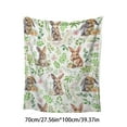 thumbnail image 3 of Bunny Blanket for Girls Blanket Rabbits Flannel Fleece Throw Blanket for Living Room Bedroom Sofa Couch Warm Soft Bed for Kids Adults 27.56"x39.37", 3 of 6