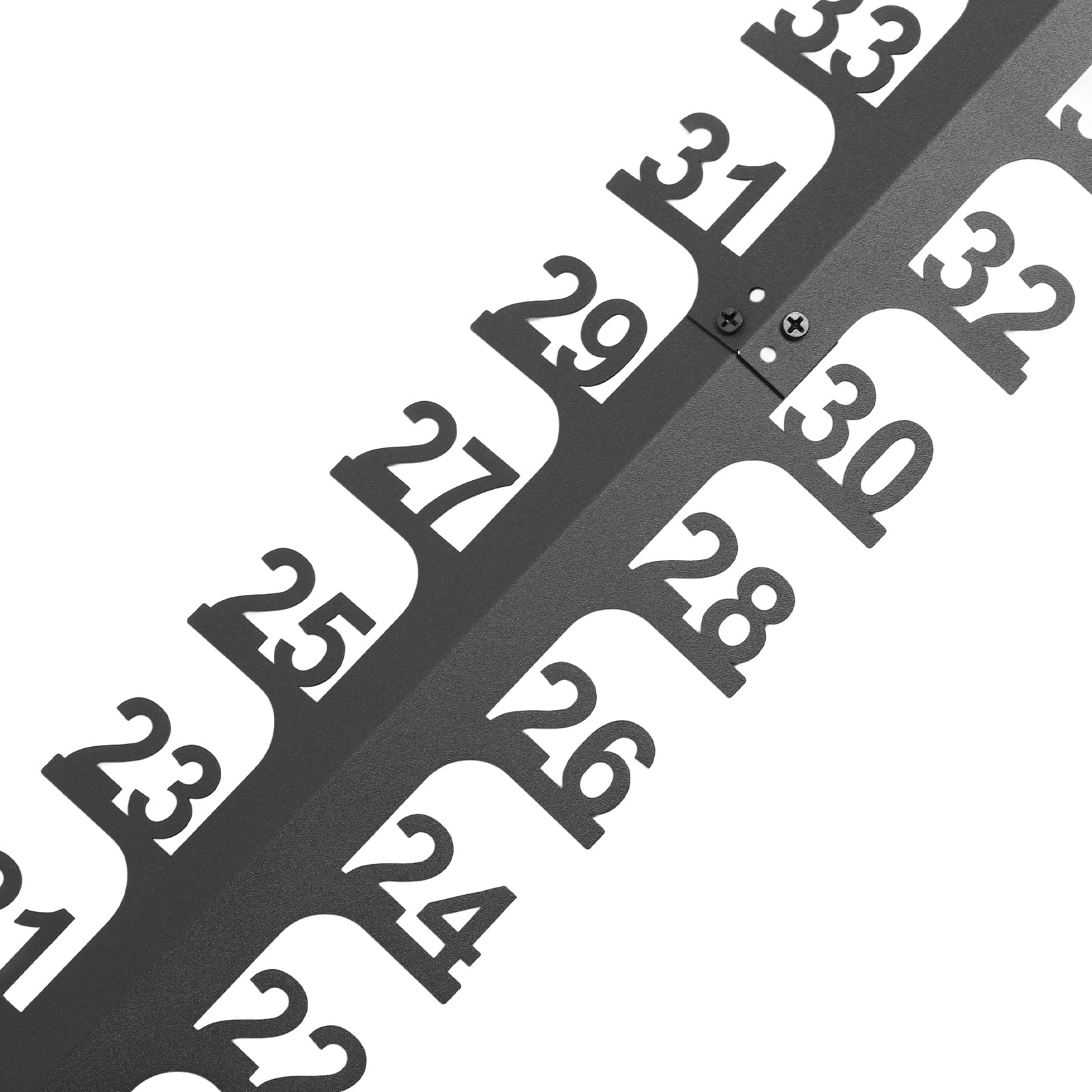 Suodoka 36 Inch Snow Gauge Outdoor Large Iron Snowfall Measuring Stick Outdoor Snow Depth Measure Rod For Garden Yard Winter Decorations, 118 cm / 46.46 in, Black