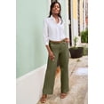 thumbnail image 2 of Jessica London Women's Plus Size Stretch Cotton Chino Wide-Leg Trouser, 2 of 5